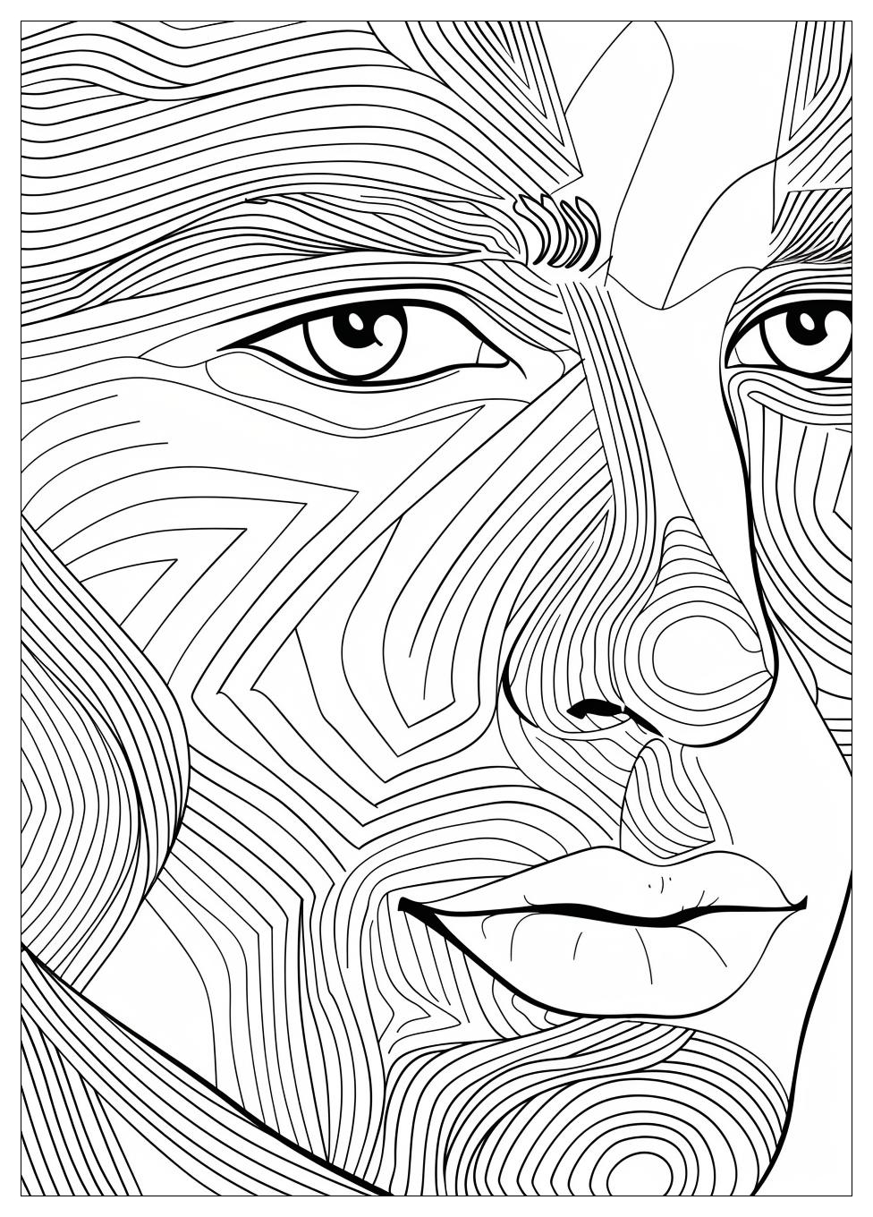 Handsome Face Coloring Pages-14