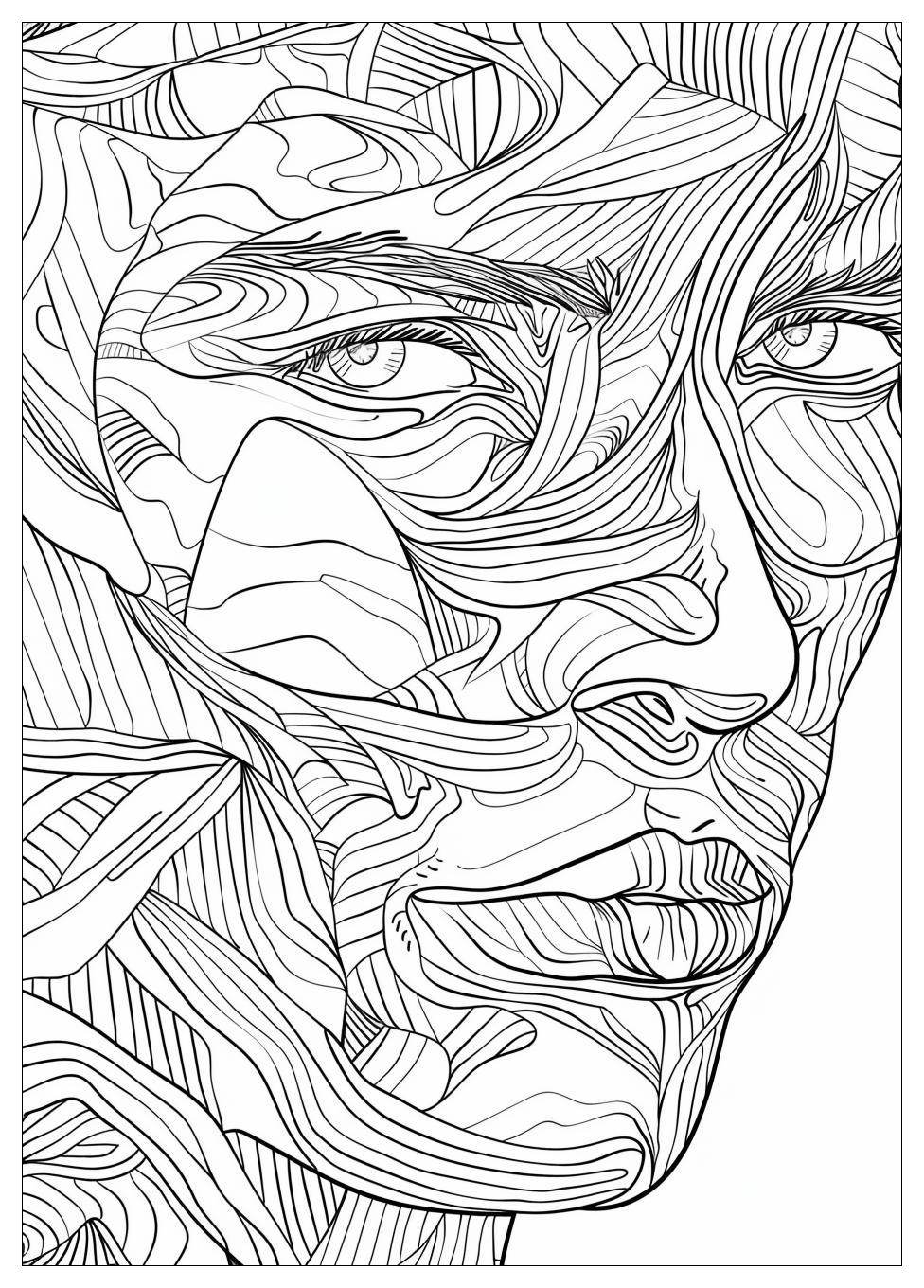 Handsome Face Coloring Pages-17