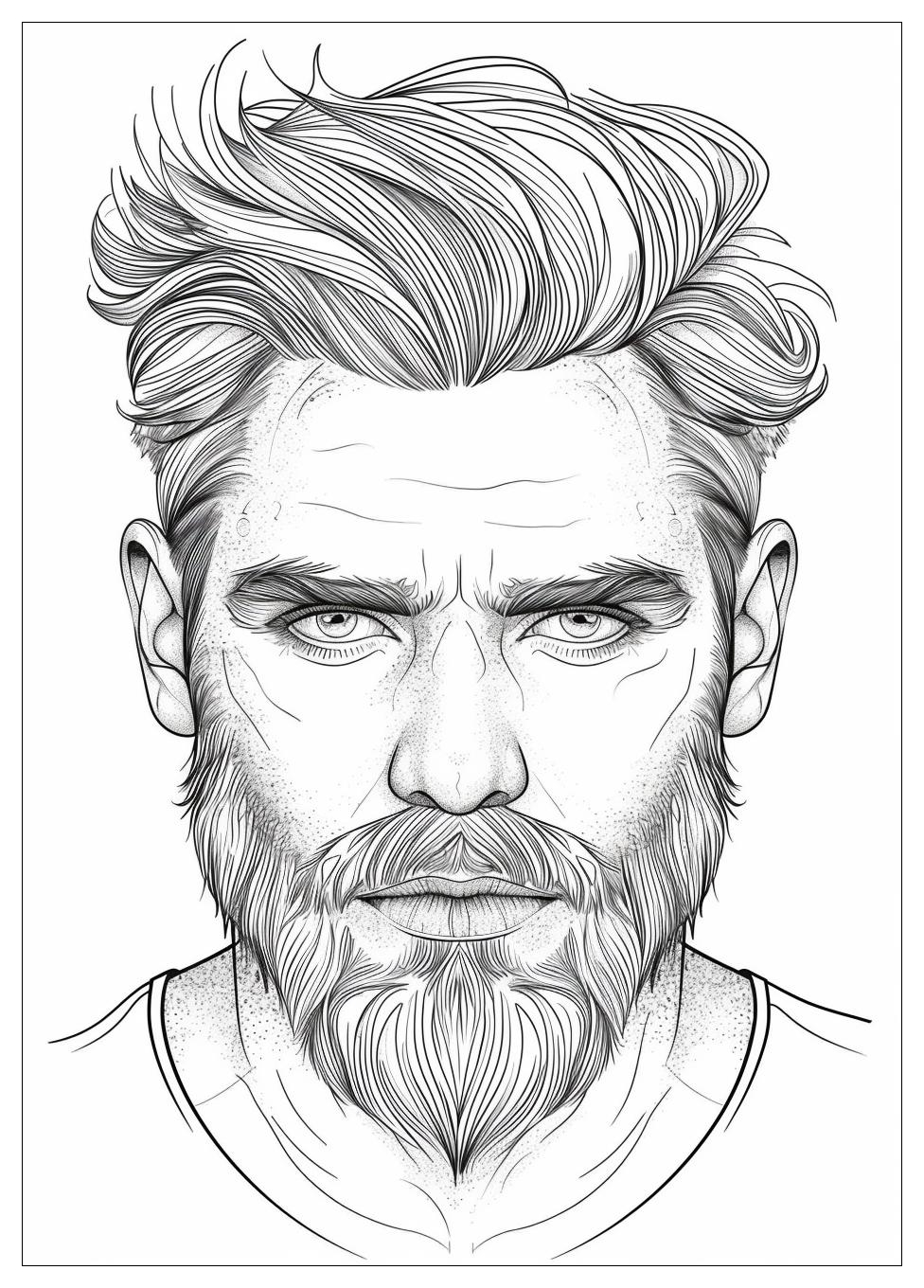 Handsome Face Coloring Pages-19