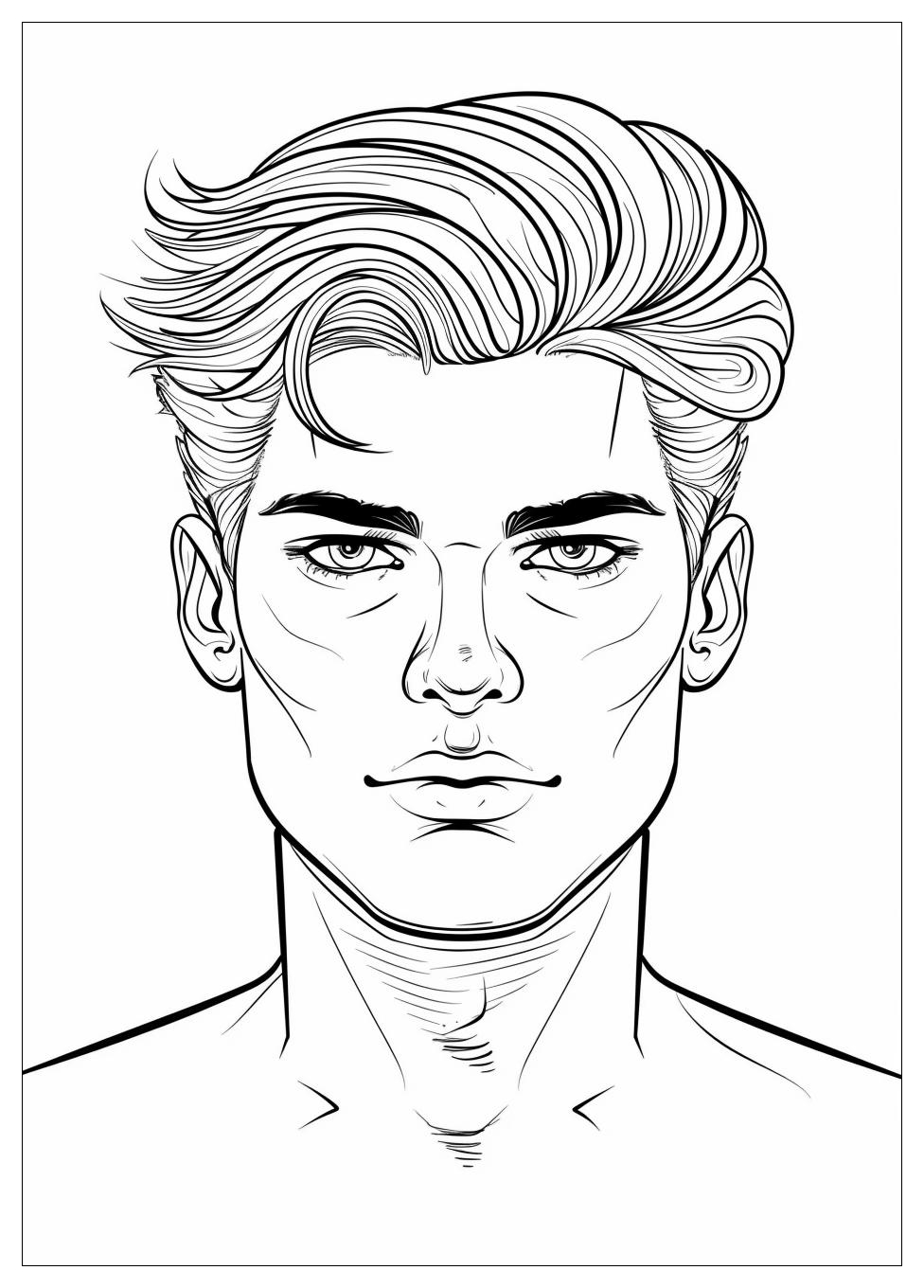 Handsome Face Coloring Pages-2