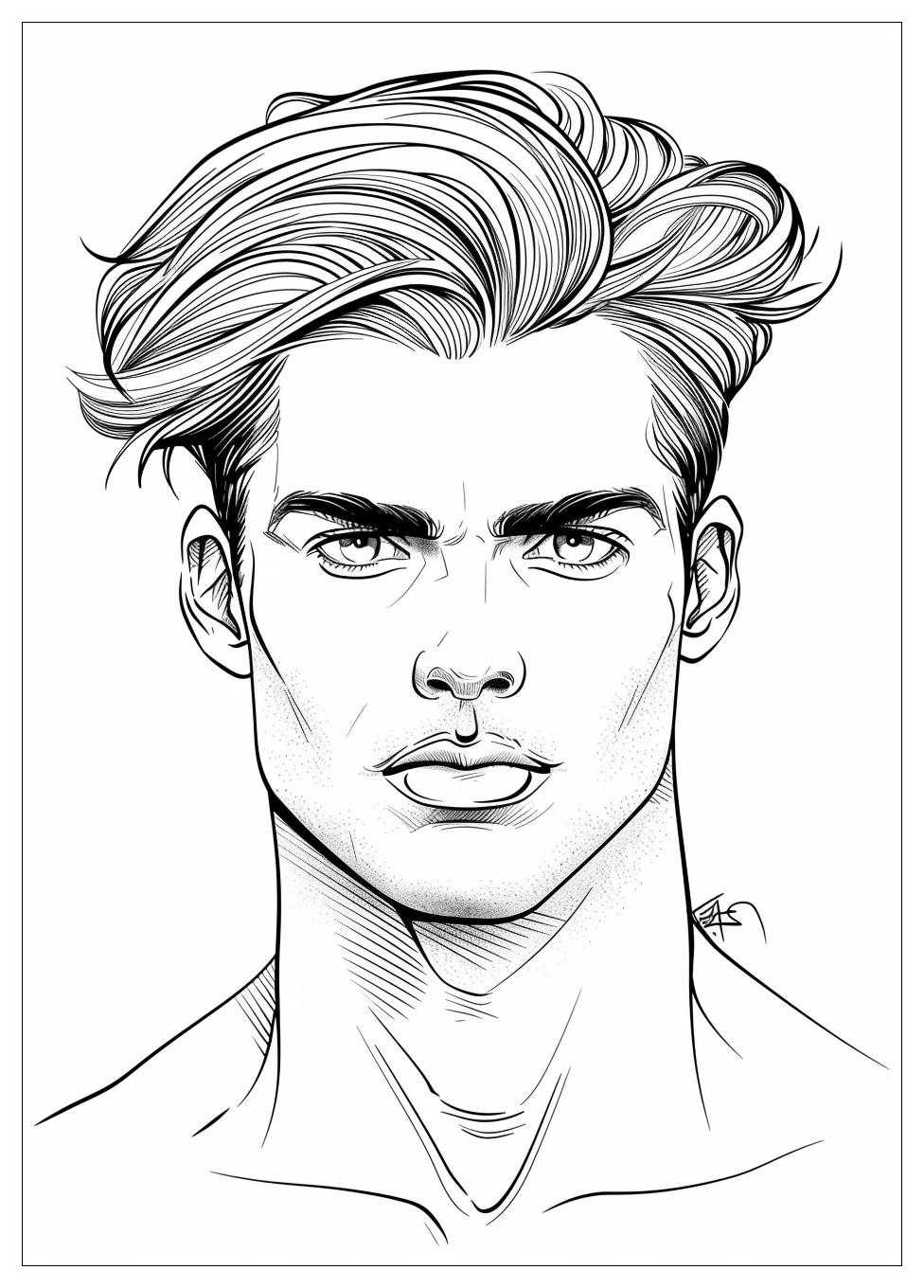 Handsome Face Coloring Pages-20