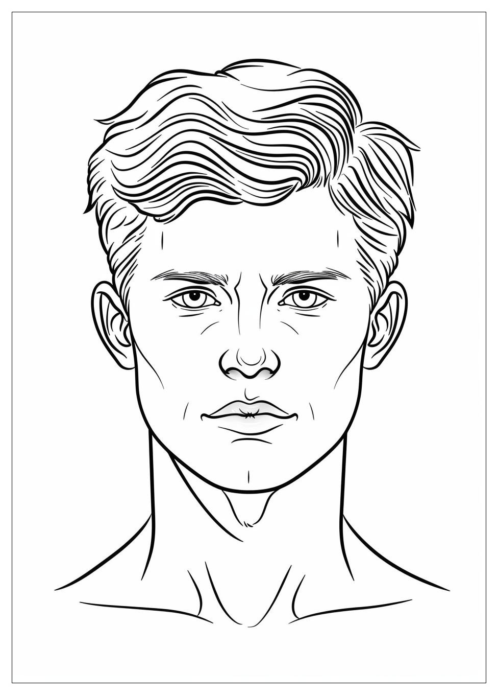 Handsome Face Coloring Pages-5