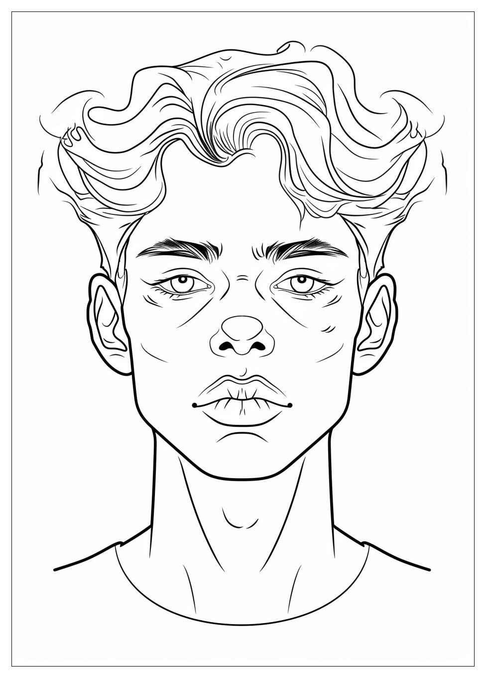 Handsome Face Coloring Pages-6