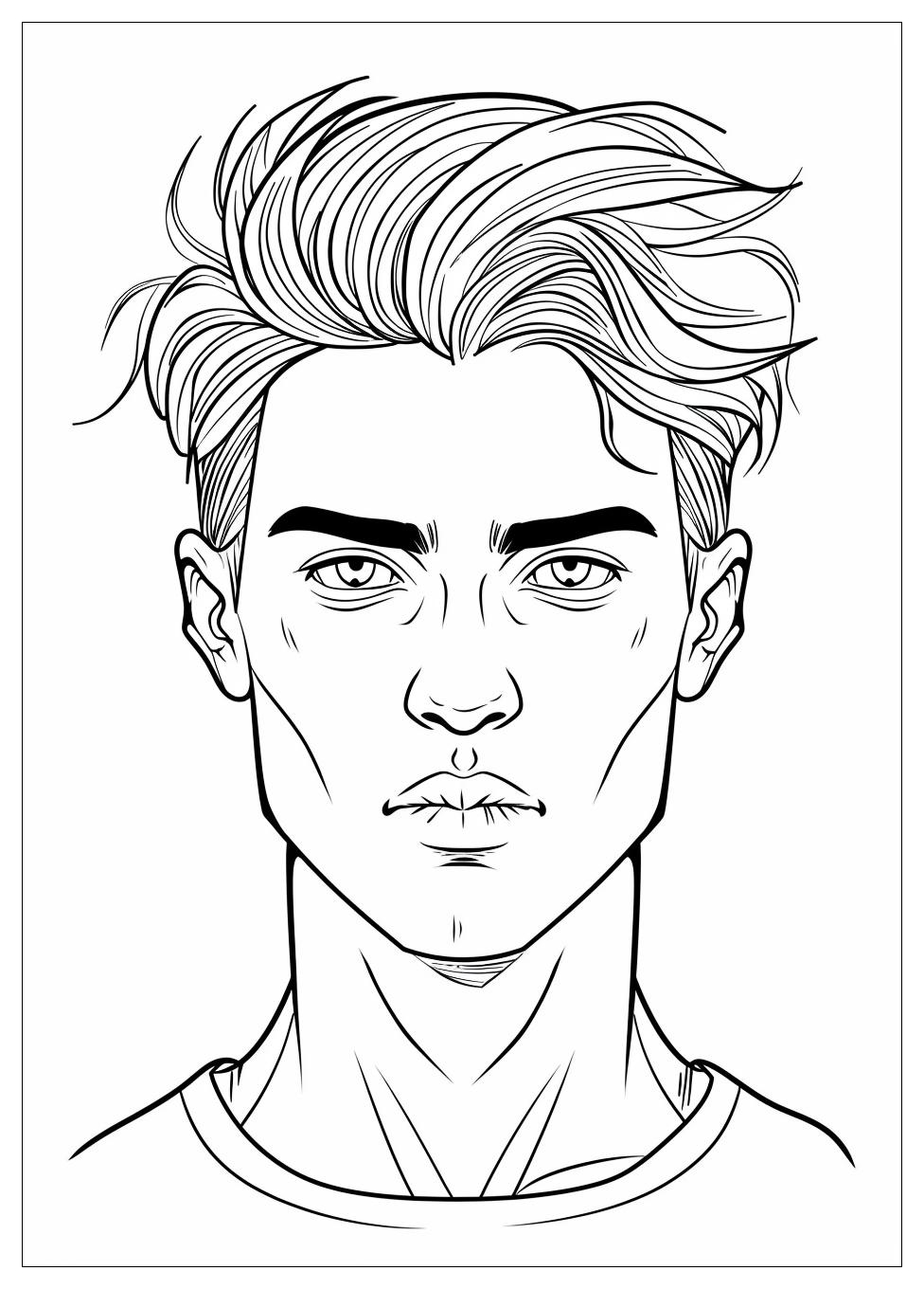 Handsome Face Coloring Pages-7