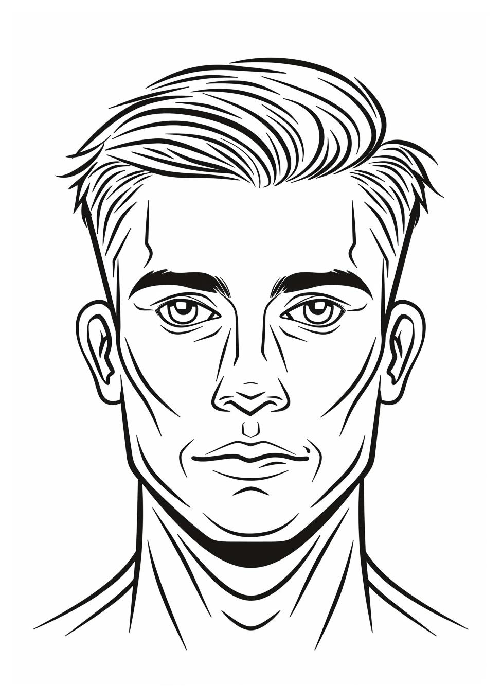 Handsome Face Coloring Pages-8