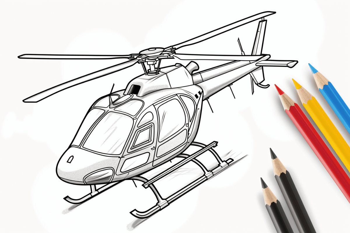 Helicopter Coloring Pages