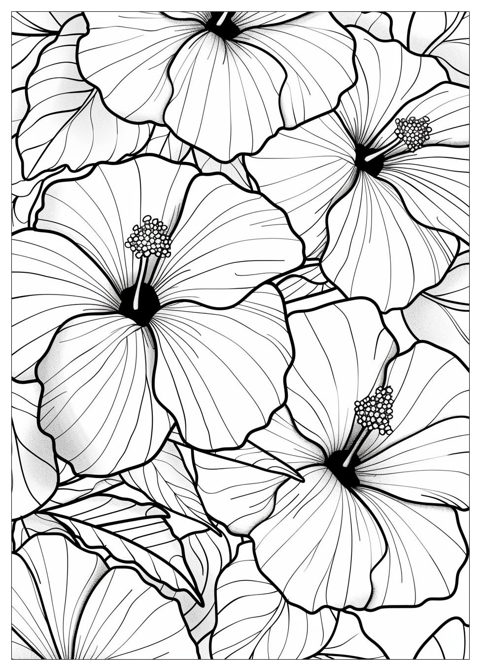 Hibiscus Coloring Pages-11