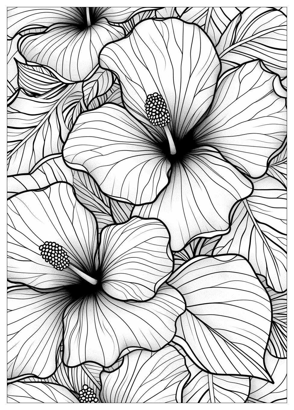 Hibiscus Coloring Pages-14