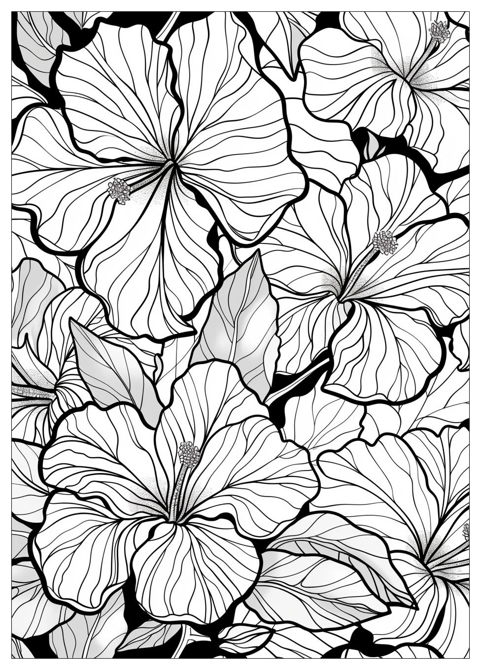 Hibiscus Coloring Pages-15