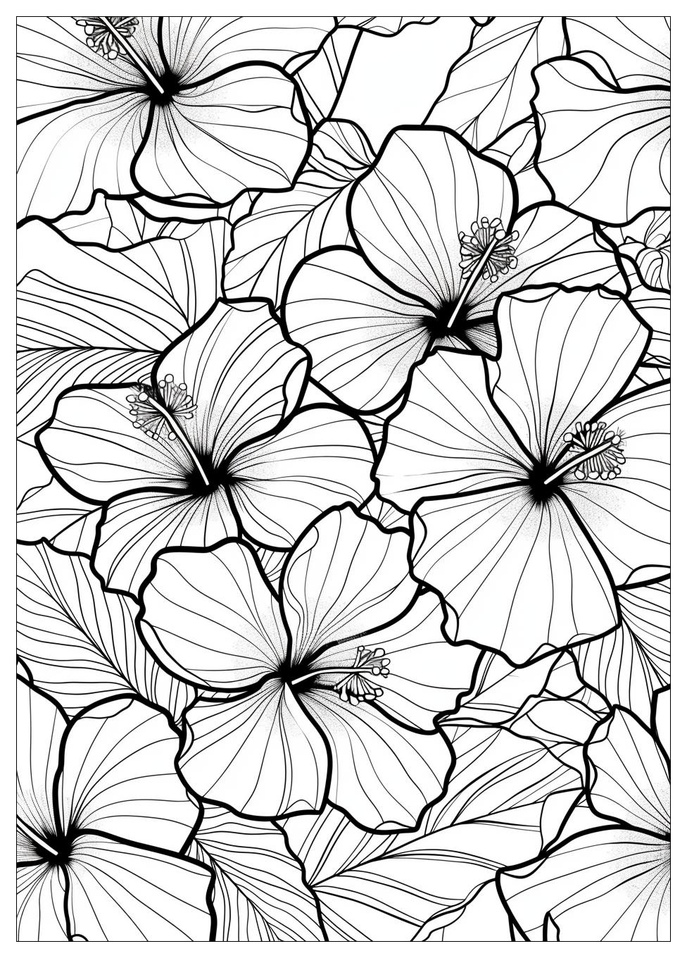 Hibiscus Coloring Pages-16