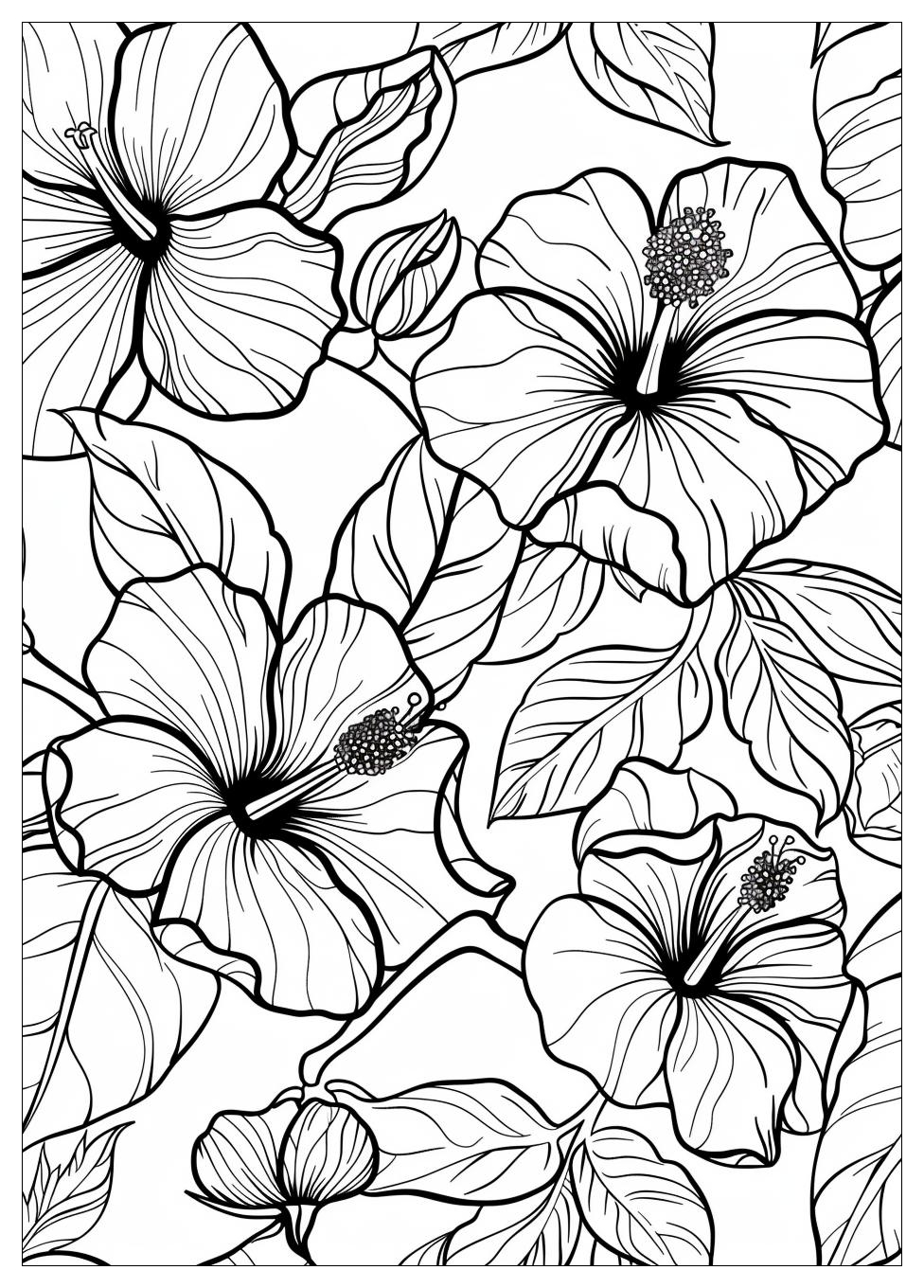 Hibiscus Coloring Pages-17