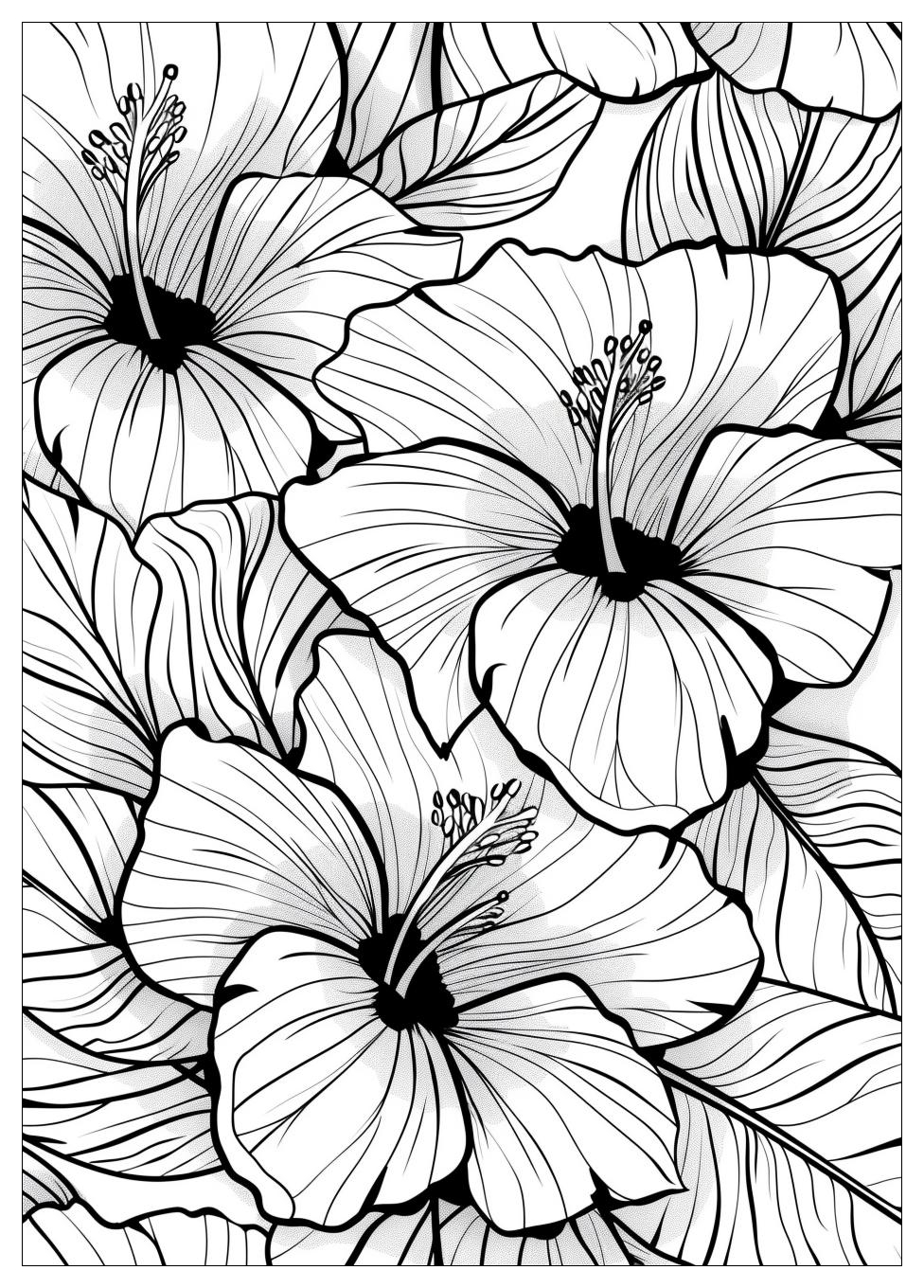 Hibiscus Coloring Pages-18