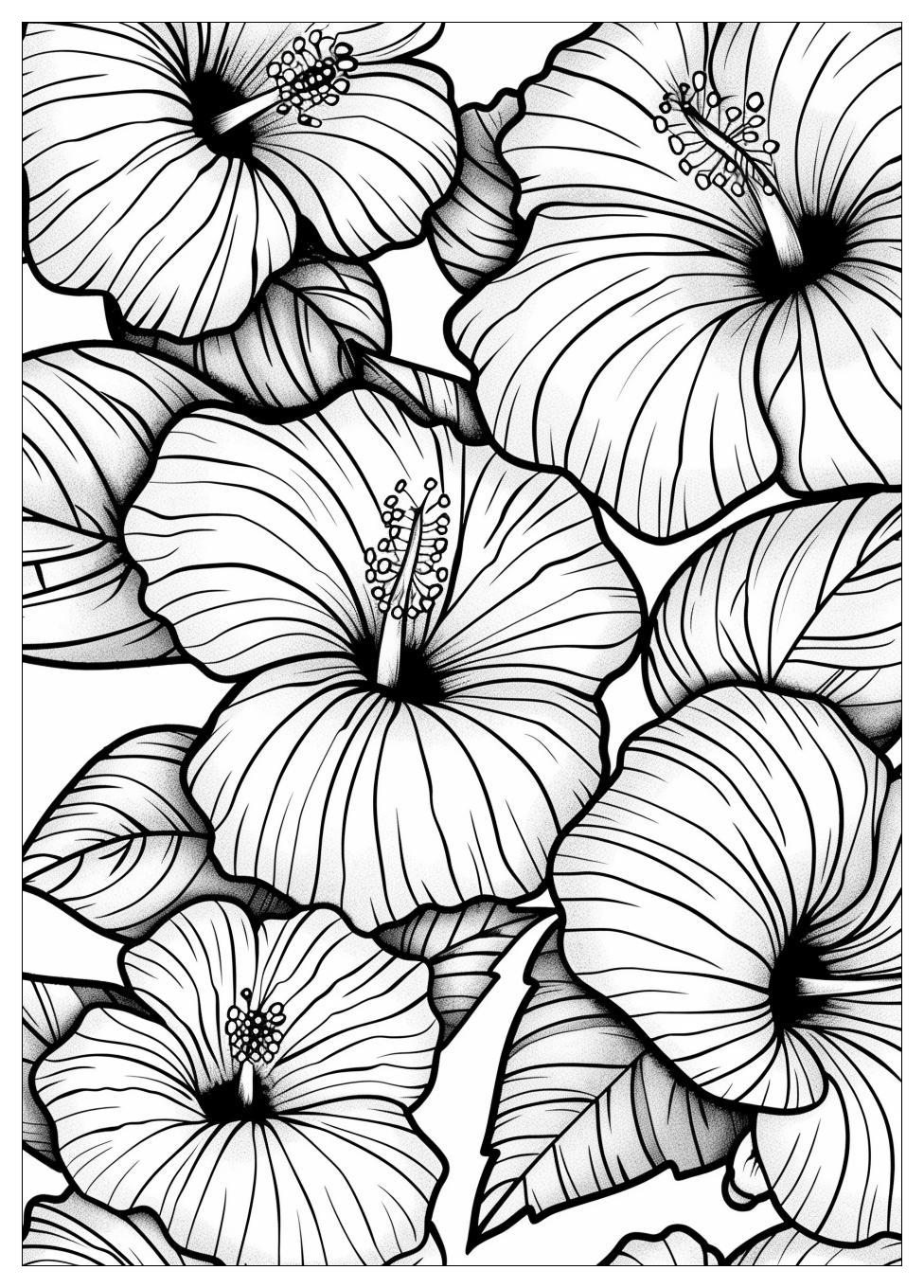 Hibiscus Coloring Pages-19