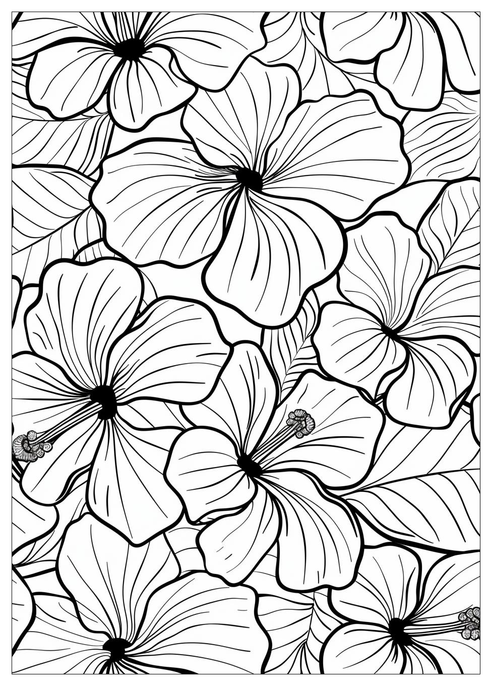 Hibiscus Coloring Pages-2