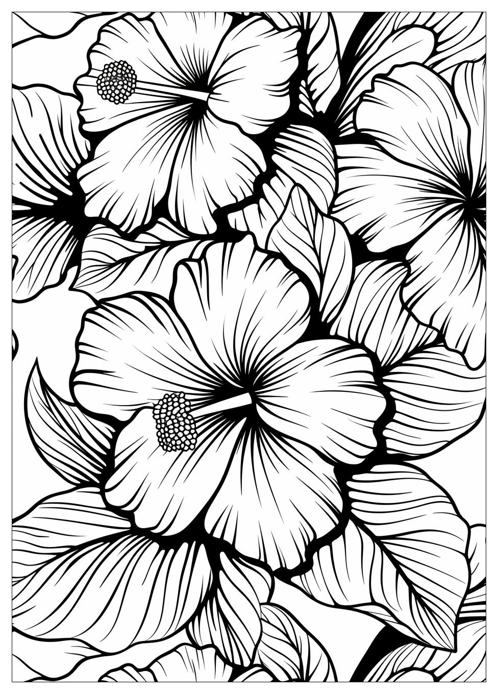 Hibiscus Coloring Pages-20