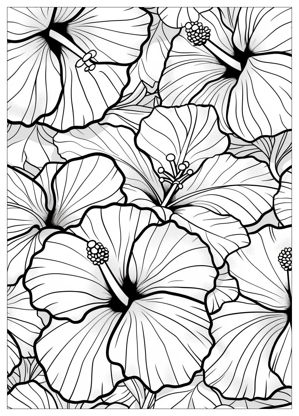 Hibiscus Coloring Pages-3