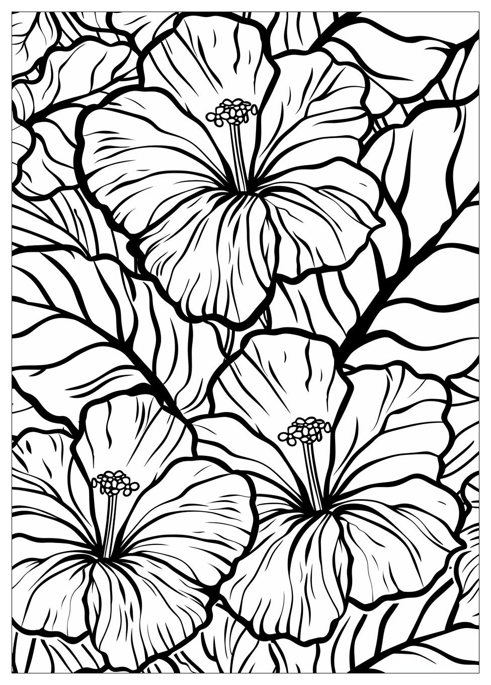 Hibiscus Coloring Pages-4