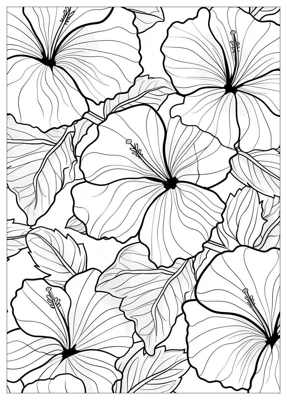 Hibiscus Coloring Pages-7