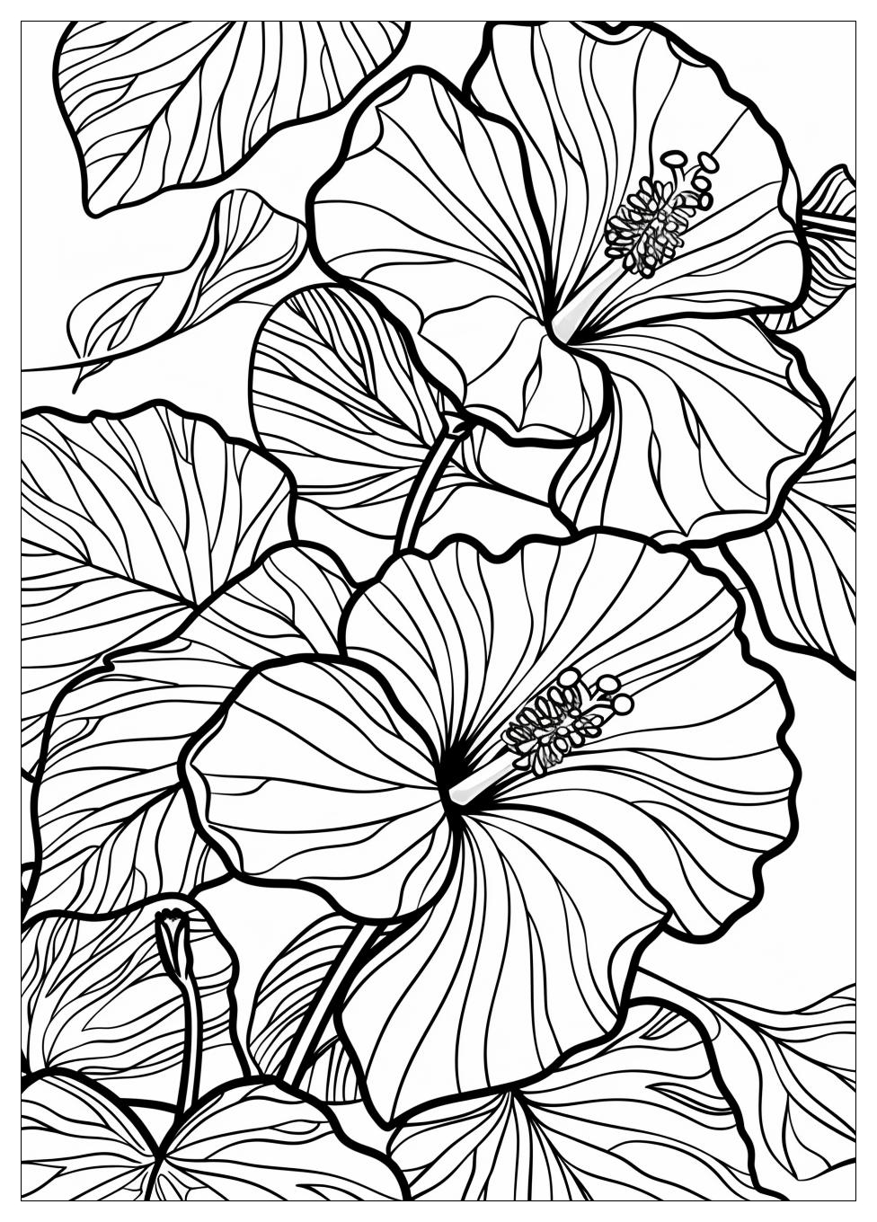 Hibiscus Coloring Pages-8