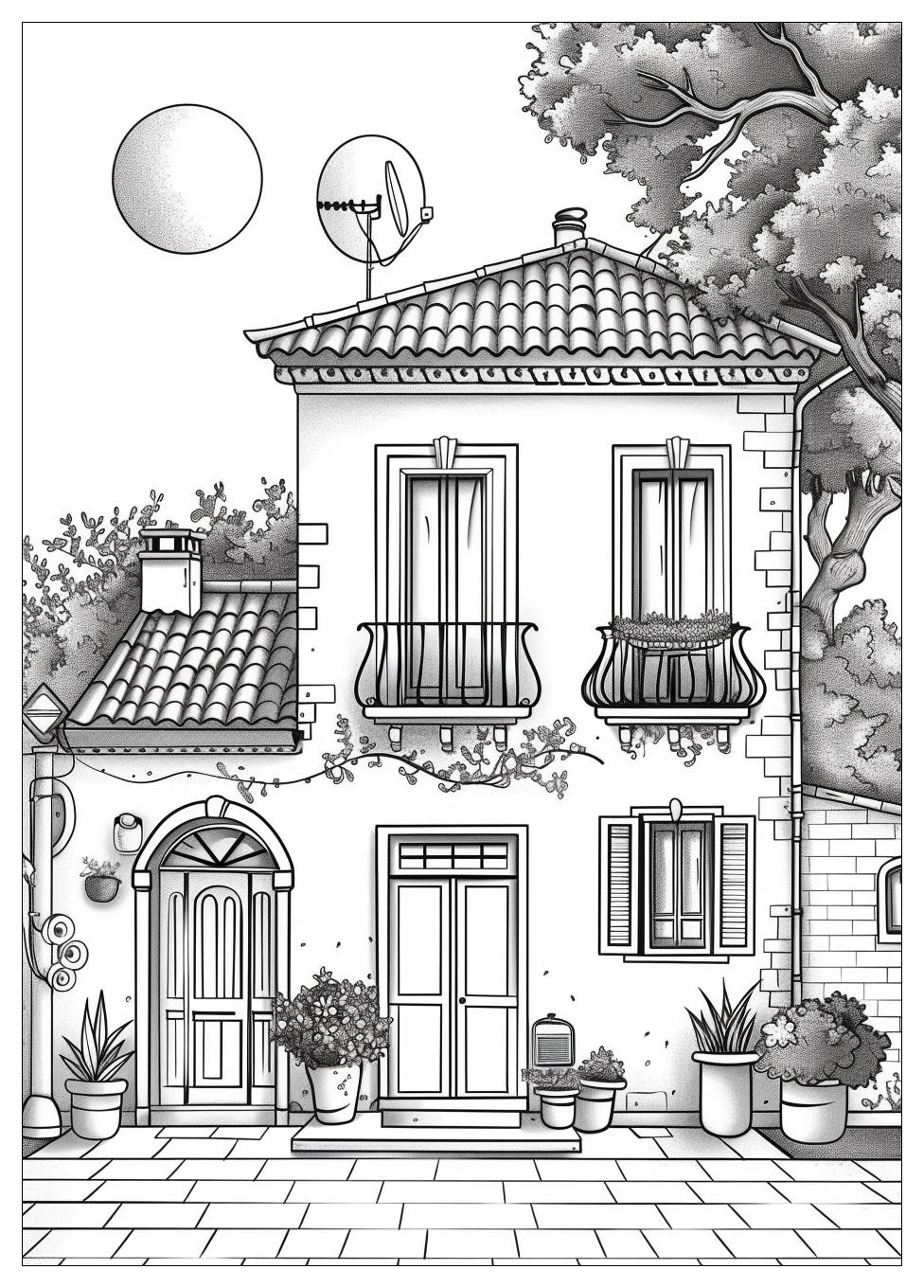 House Coloring Pages-15