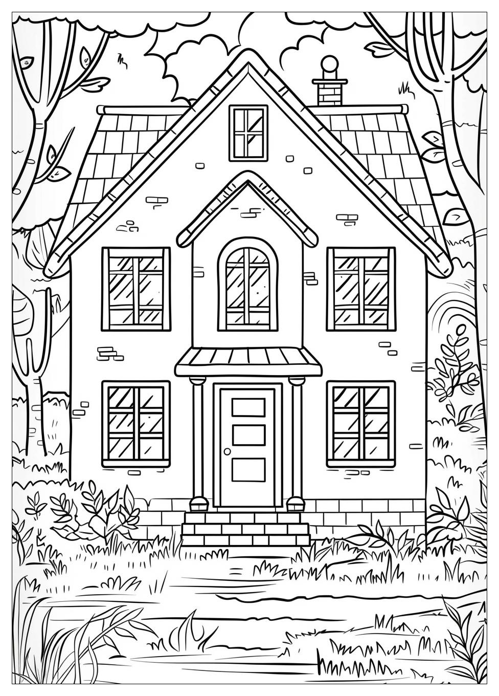 House Coloring Pages-7