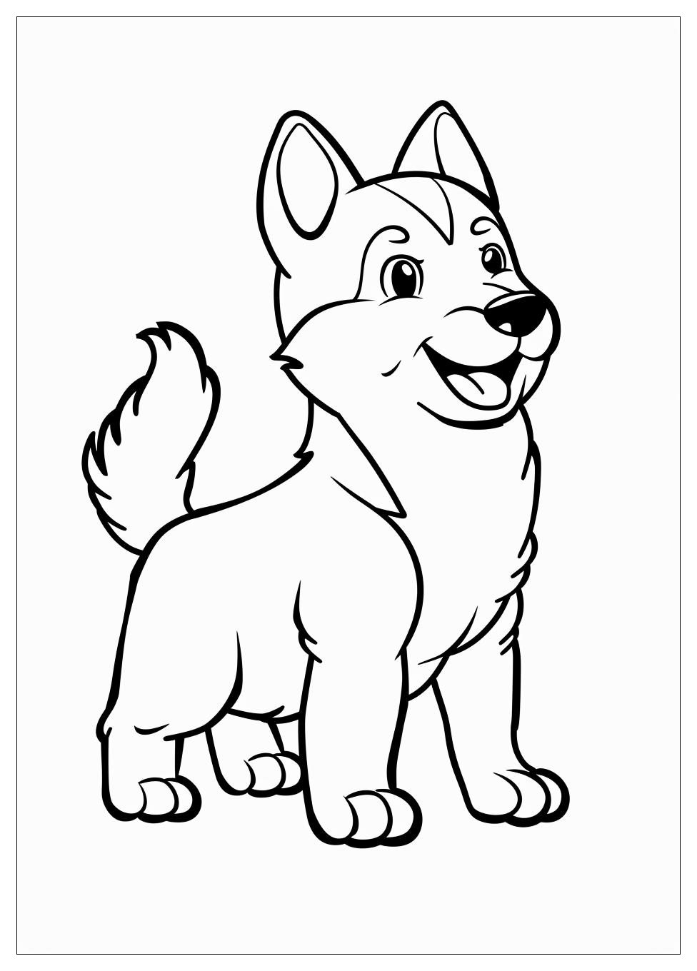 Husky Coloring Pages-1