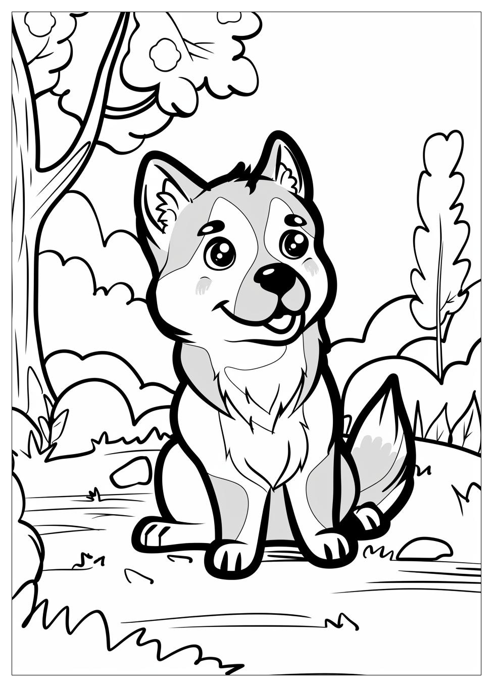 Husky Coloring Pages-11