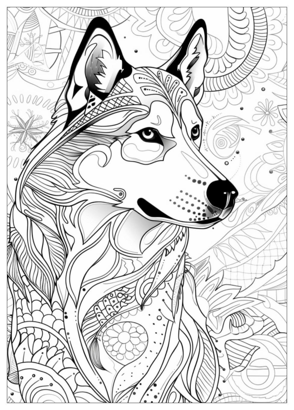 Husky Coloring Pages-20