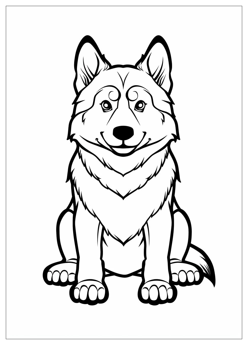 Husky Coloring Pages-4