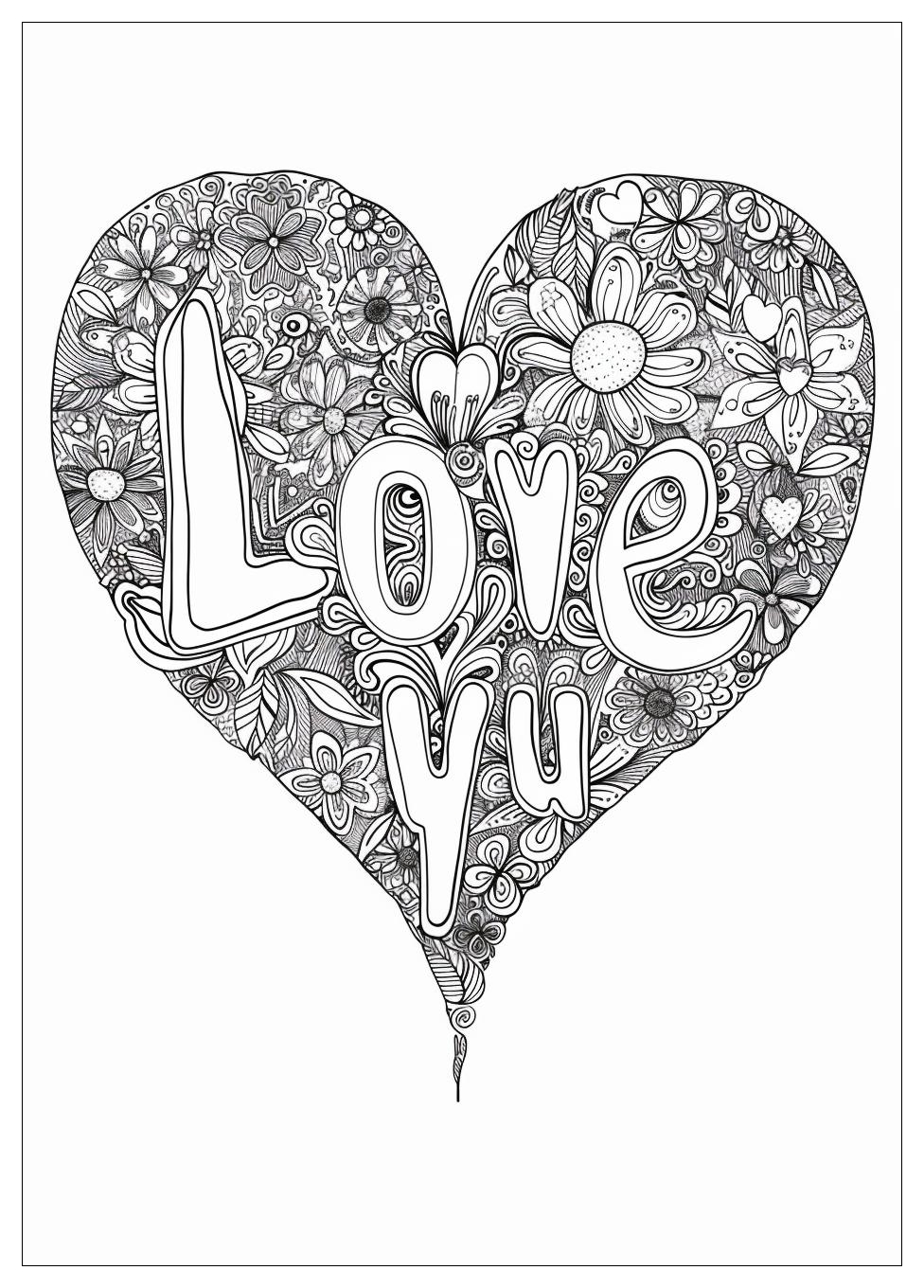 I Love You Coloring Pages-19