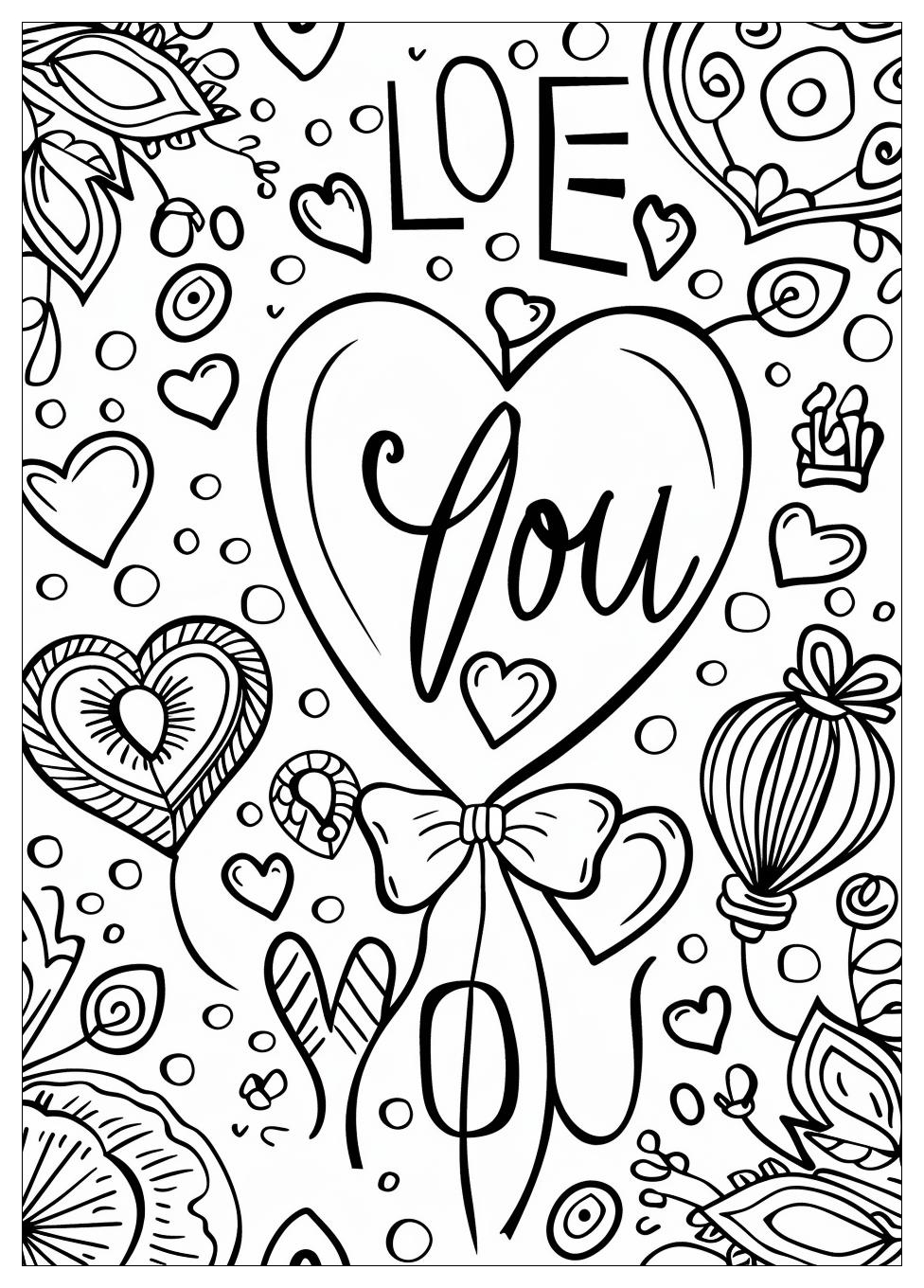 I Love You Coloring Pages-9