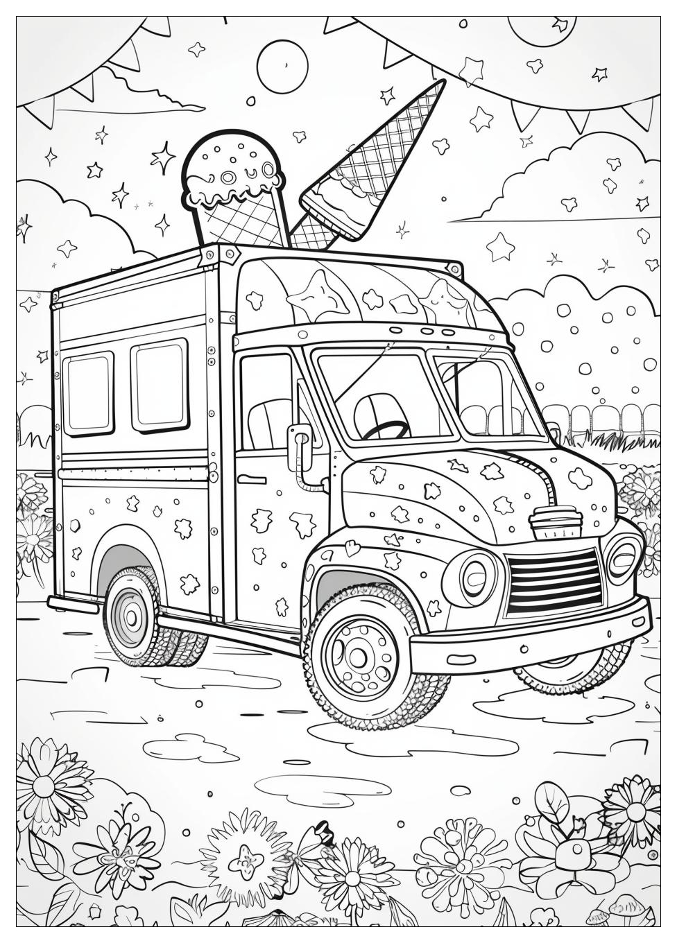 Ice Cream Truck Coloring Pages-13