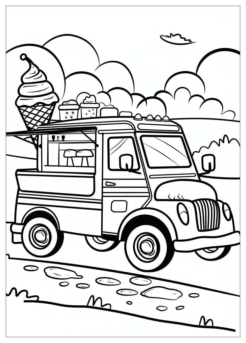 Ice Cream Truck Coloring Pages-2