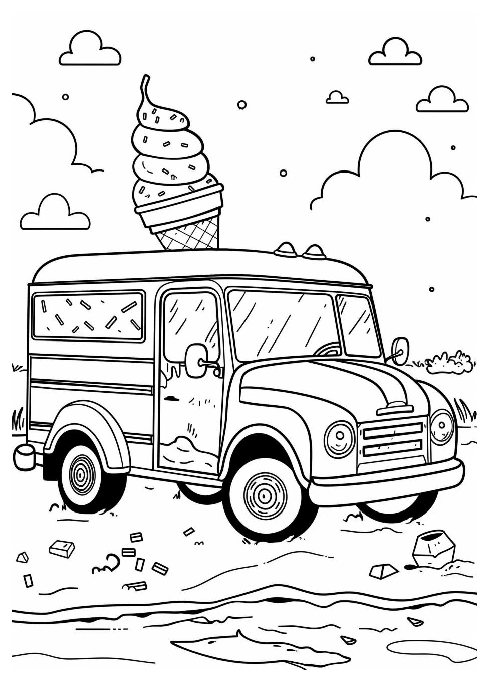 Ice Cream Truck Coloring Pages-3