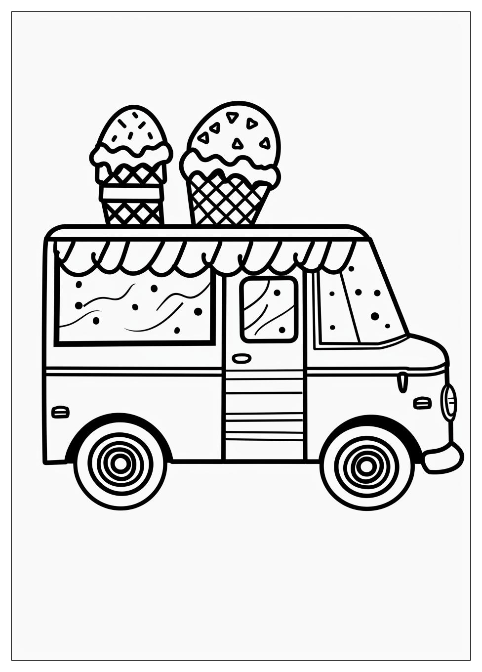 Ice Cream Truck Coloring Pages-5