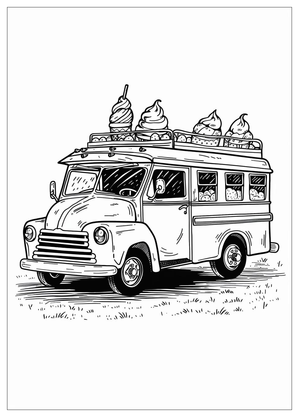 Ice Cream Truck Coloring Pages-6