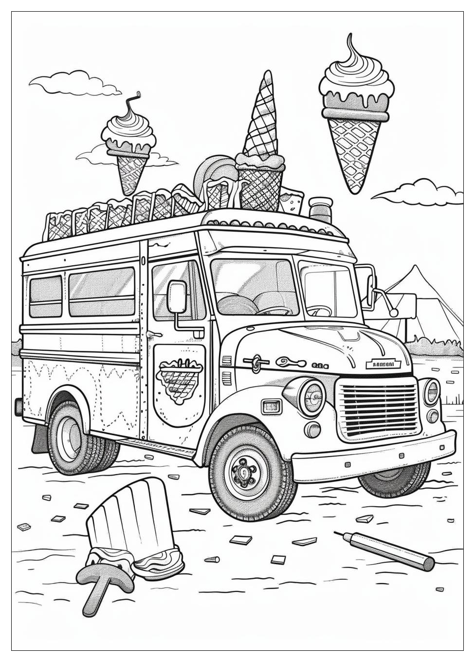 Ice Cream Truck Coloring Pages-8