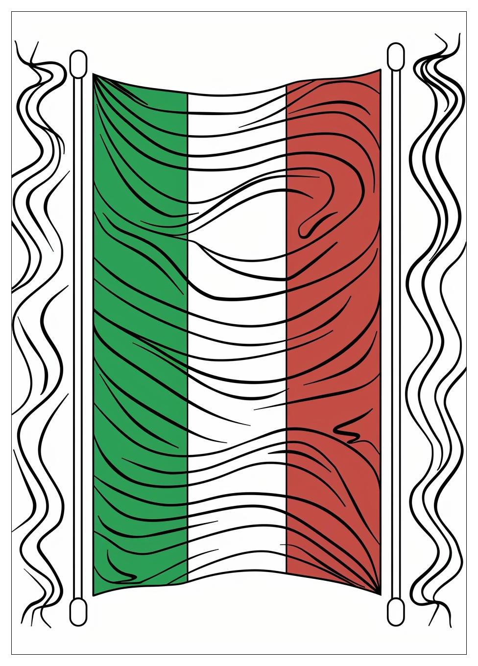 Italy Flag Coloring Pages-18