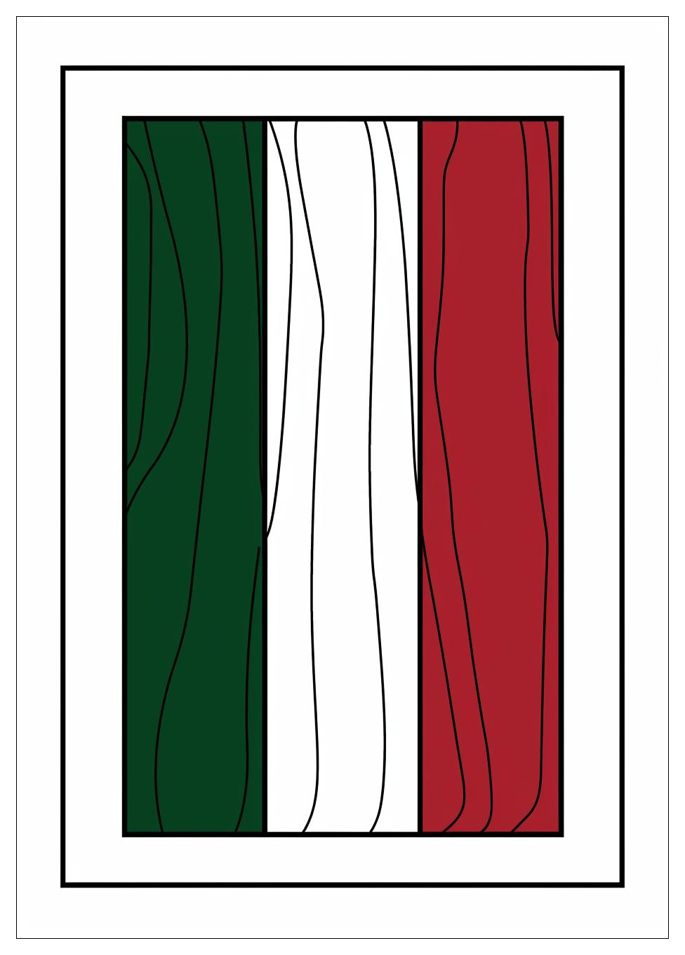 Italy Flag Coloring Pages-19