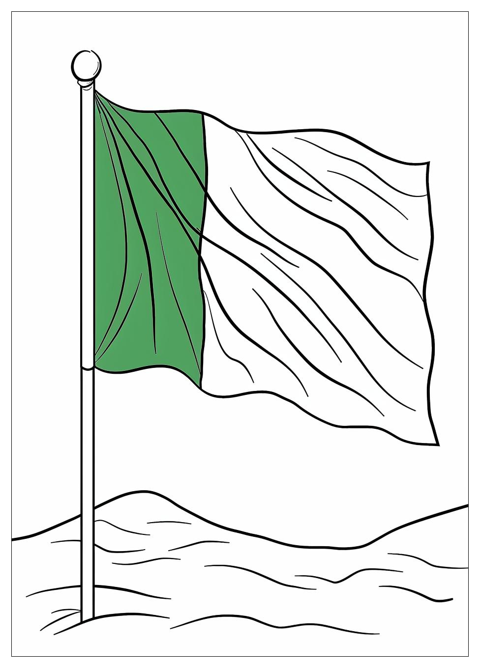 Italy Flag Coloring Pages-8