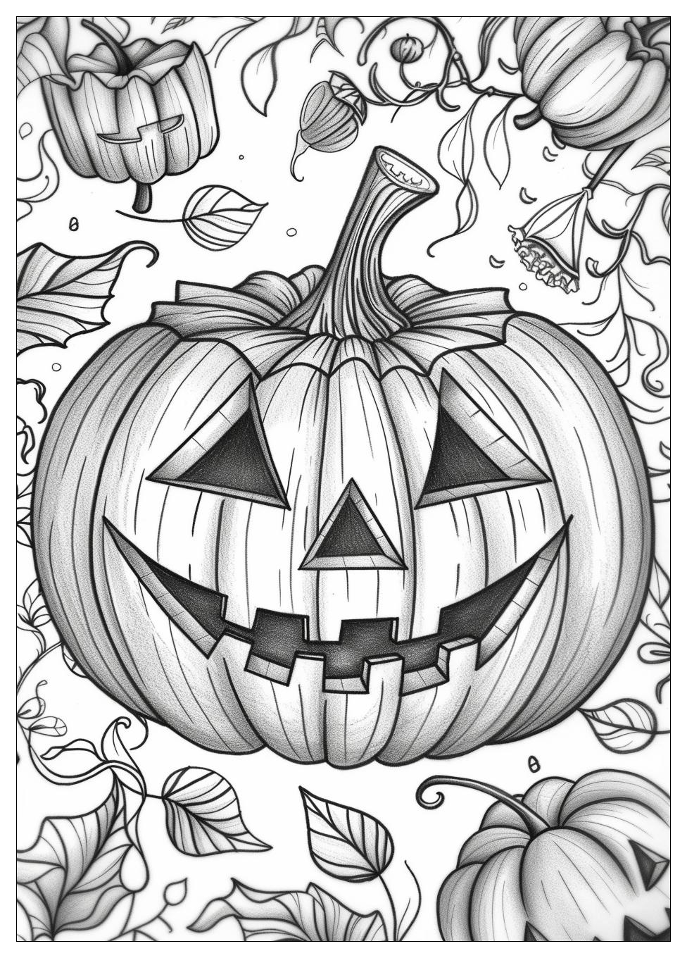 Jack O Lantern Coloring Pages-17