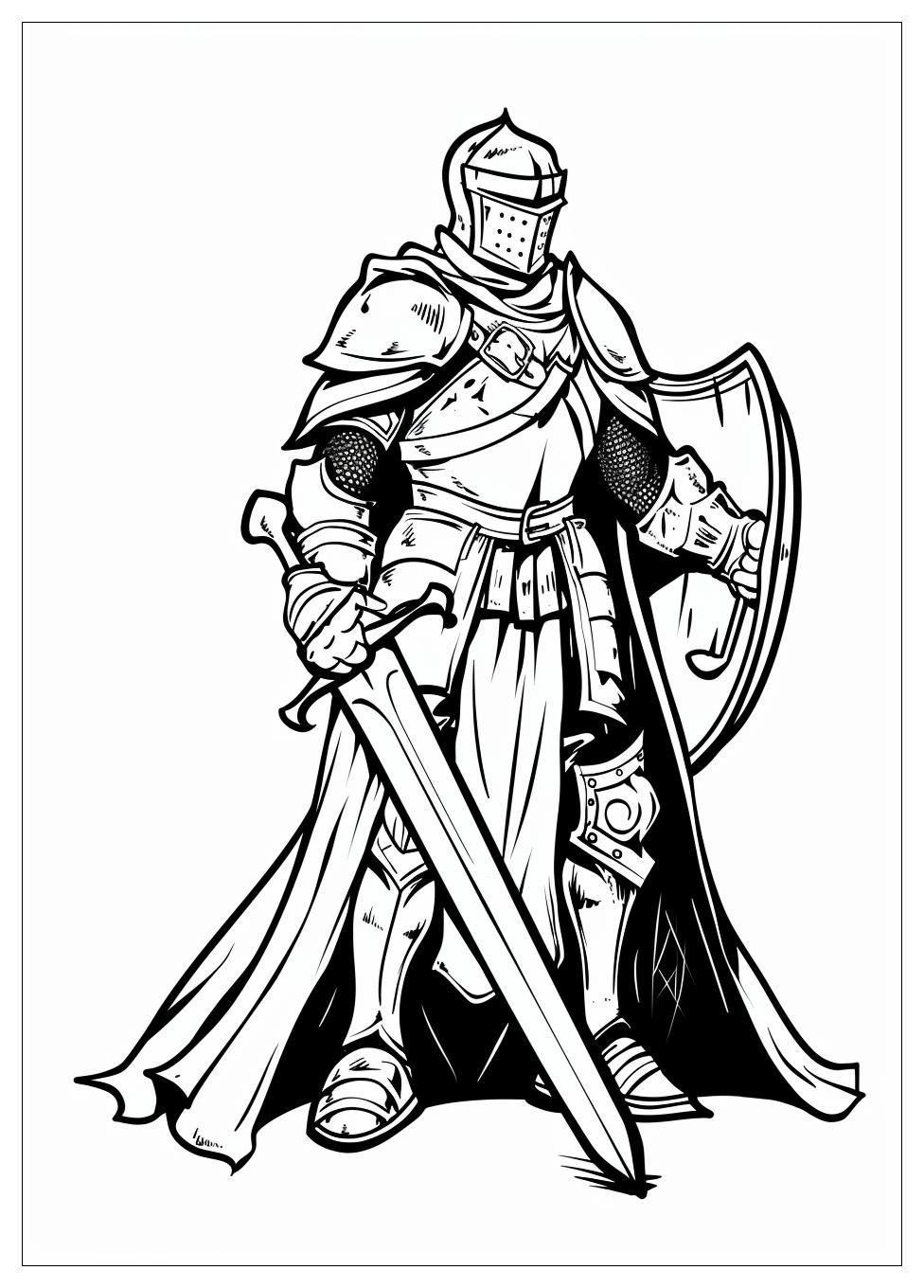 Knight Coloring Pages-1