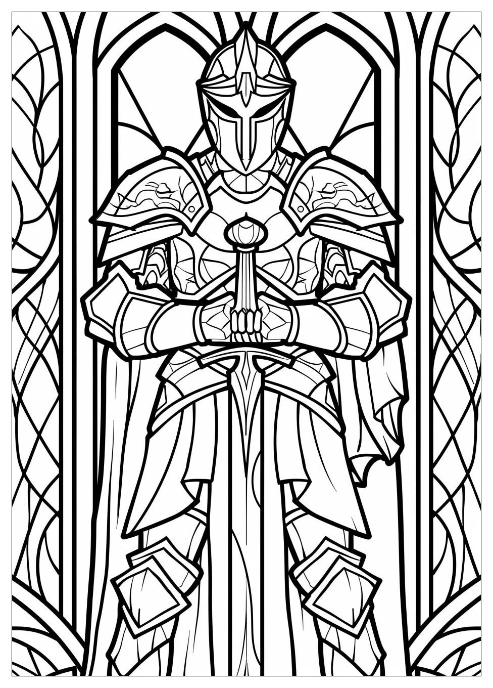 Knight Coloring Pages-13