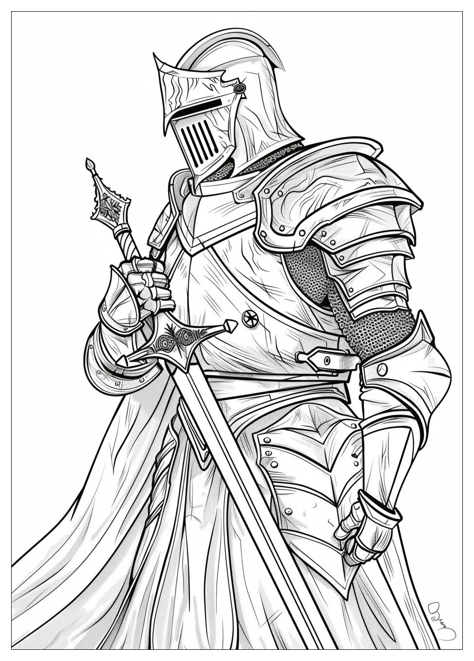 Knight Coloring Pages-14