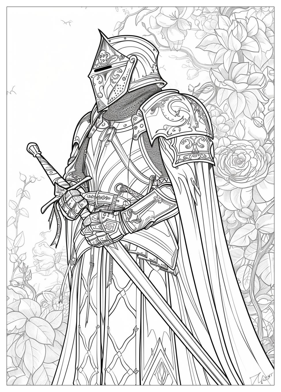 Knight Coloring Pages-17