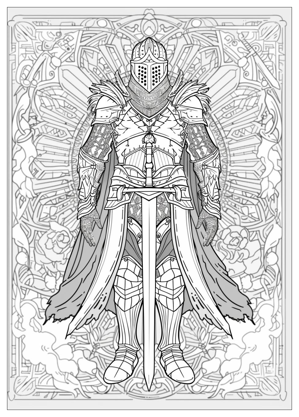 Knight Coloring Pages-18