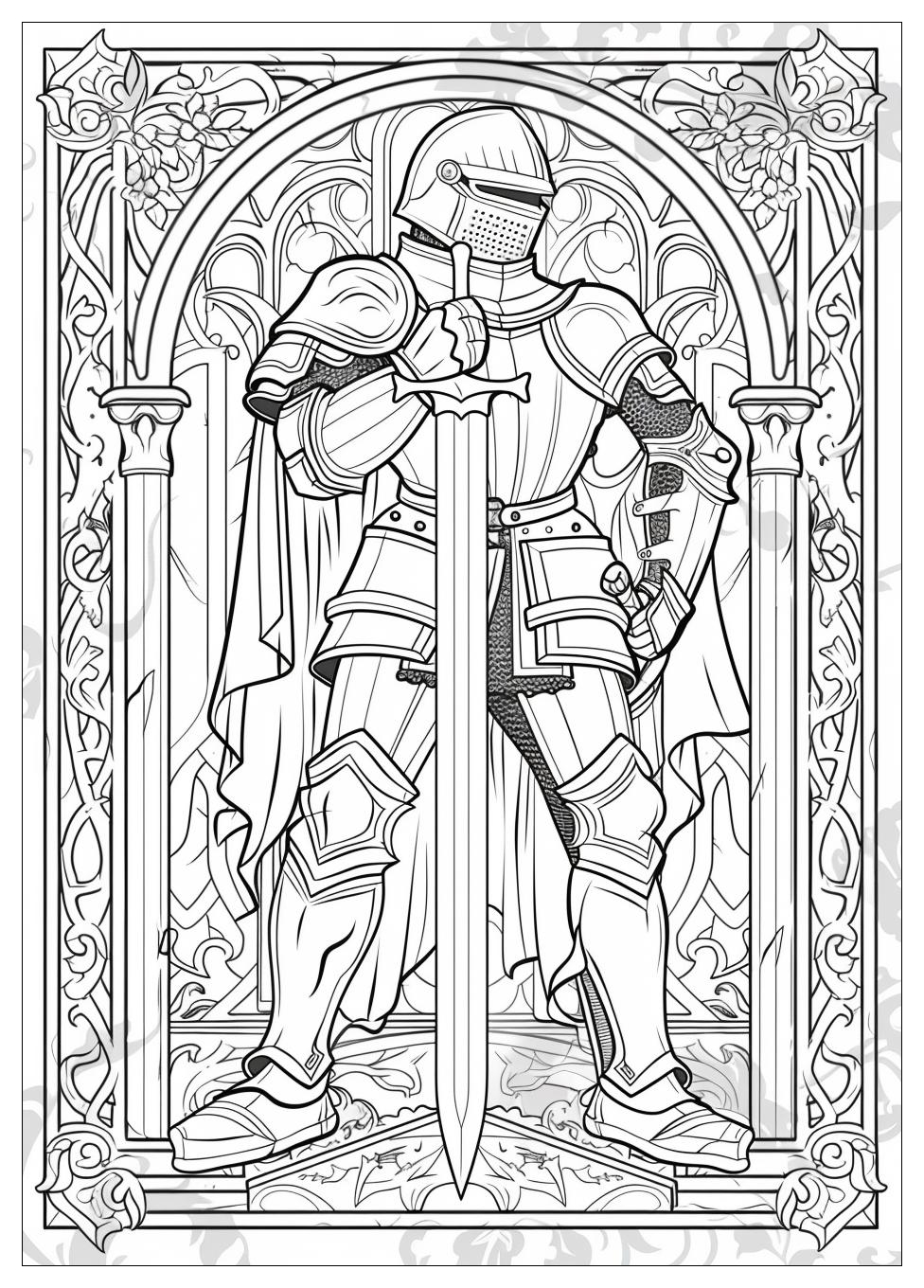 Knight Coloring Pages-19