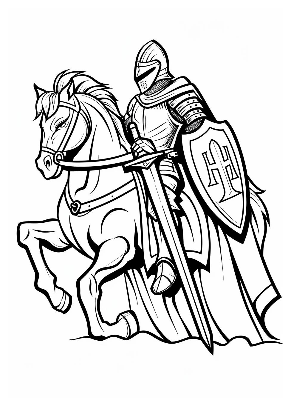 Knight Coloring Pages-2