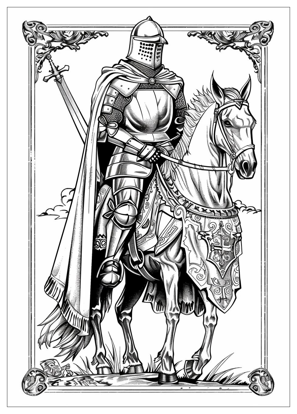 Knight Coloring Pages-20