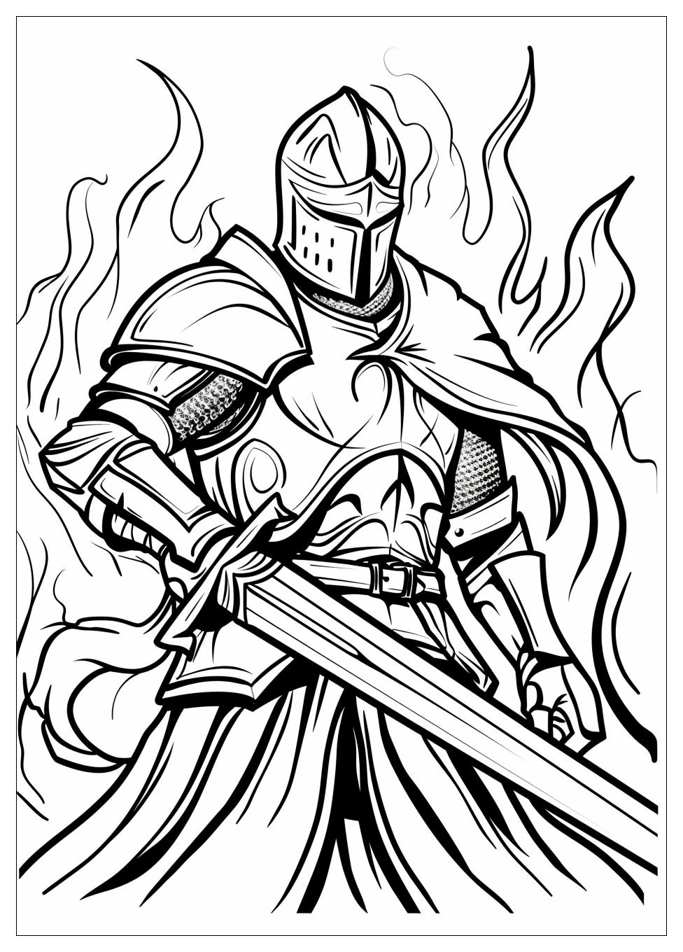 Knight Coloring Pages-4